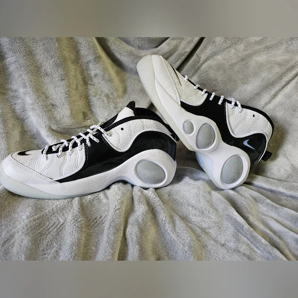 Nike Air Zoom Flight 95 "Black Patent" DV0820-100 Basketball Mens Size 10 - Picture 10 of 16